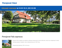 Tablet Screenshot of pensjonatfala.com